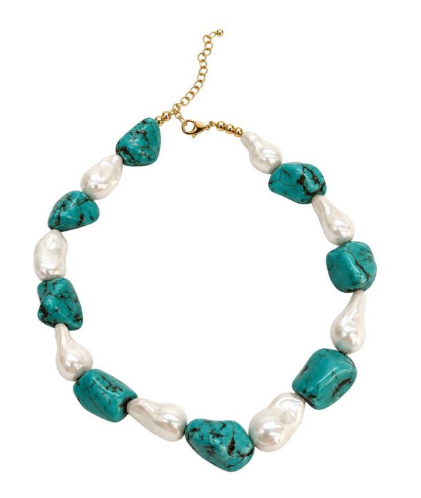 Colar Verde com Pérolas